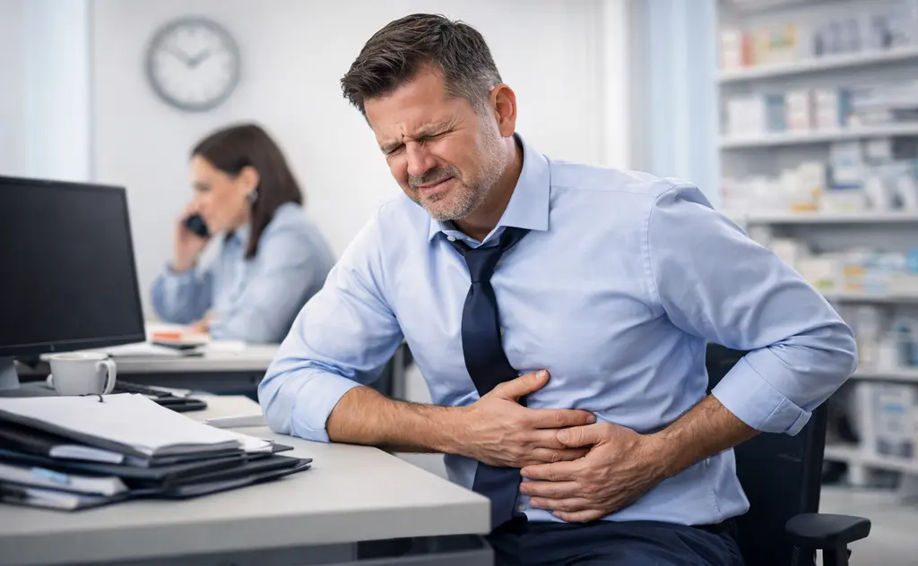 Bauchschmerzen durch Stress im Arbeitsalltag