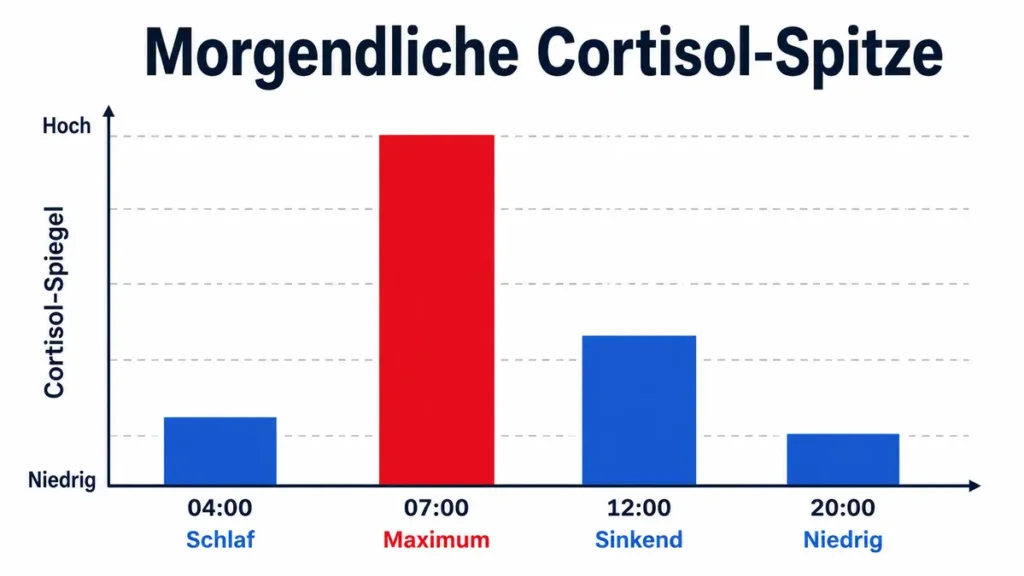 Cortisol-Spiegel im Tagesverlauf – warum Darmbeschwerden morgens am stärksten sind